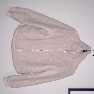 Cream fleece zip up jacket from Express size medium in good condition